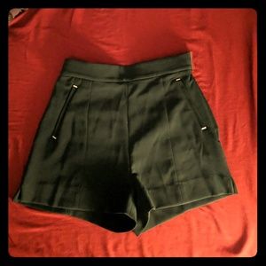 Dark green high waisted shorts